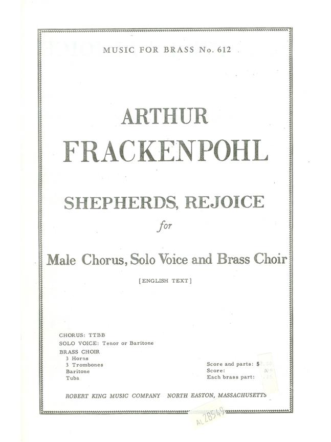 Arthur R. Frackenpohl: Shepherds rejoice