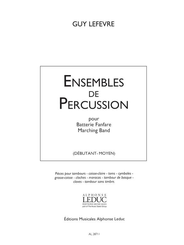 Lefevre: Ensembles De Percussion