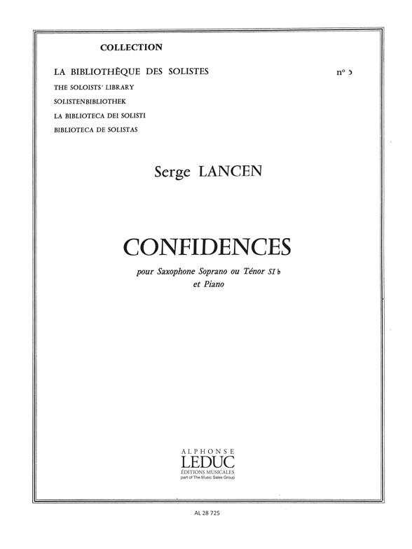 Serge Lancen: Confidences