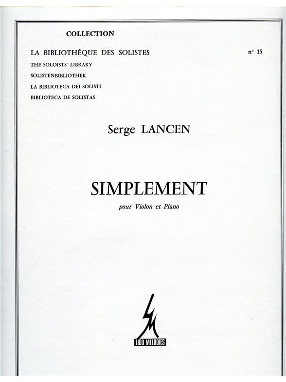 Serge Lancen: Simplement