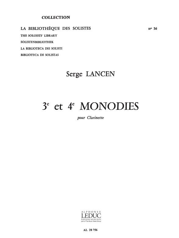 3eme et 4eme Monoties Lm036 Clarinet In B Flat