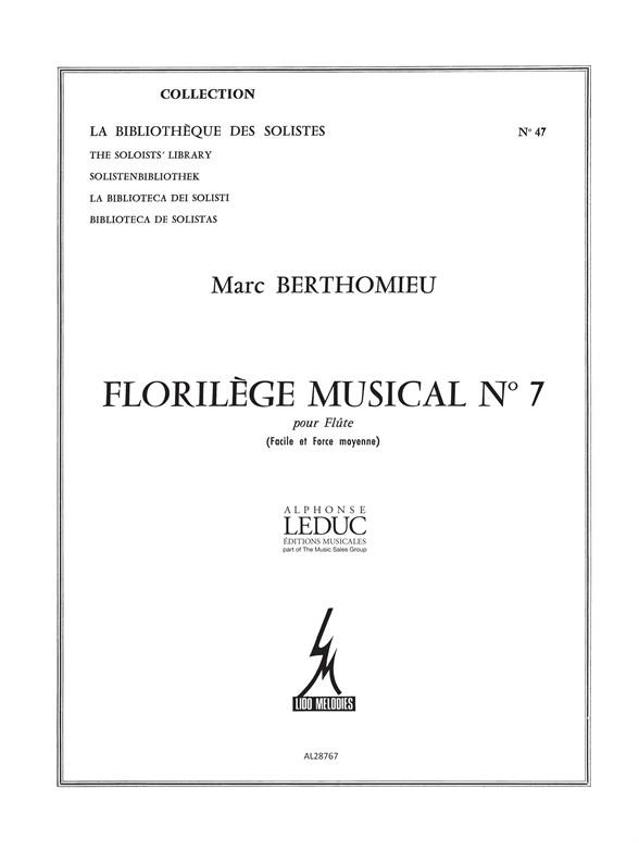 Berthomieu Florilege Musical No 7 Flute Solo