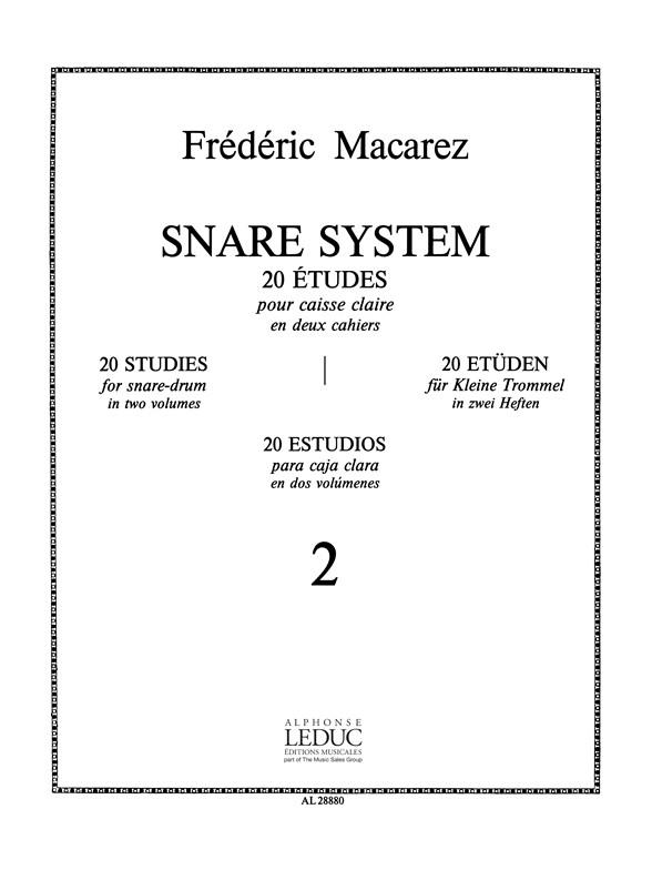 Snare System, 20 Studies for Snare Drum