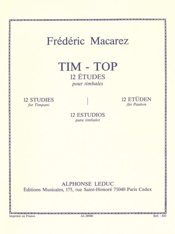 Macarez: Tim-Top -12 Etudes