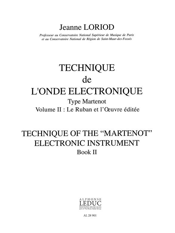 Technique de lOnde electronique type Martenot V.2