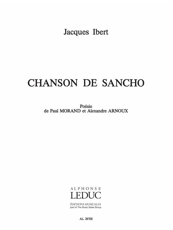 Ibert: Chanson De Sancho