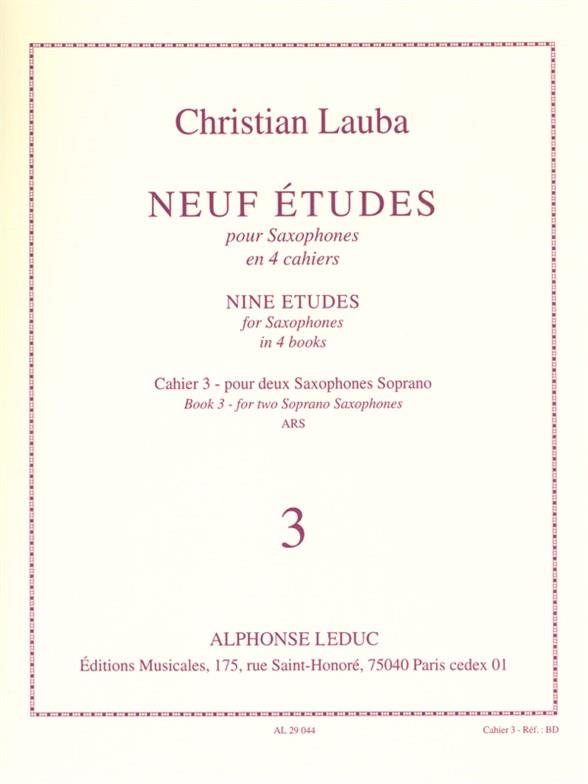 Etudes 9 3 fuer 2 Sop Saxes