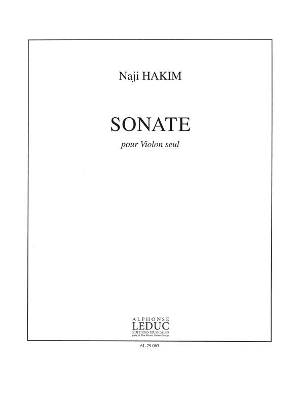 Naji Hakim: Sonate Pour Violon Seul