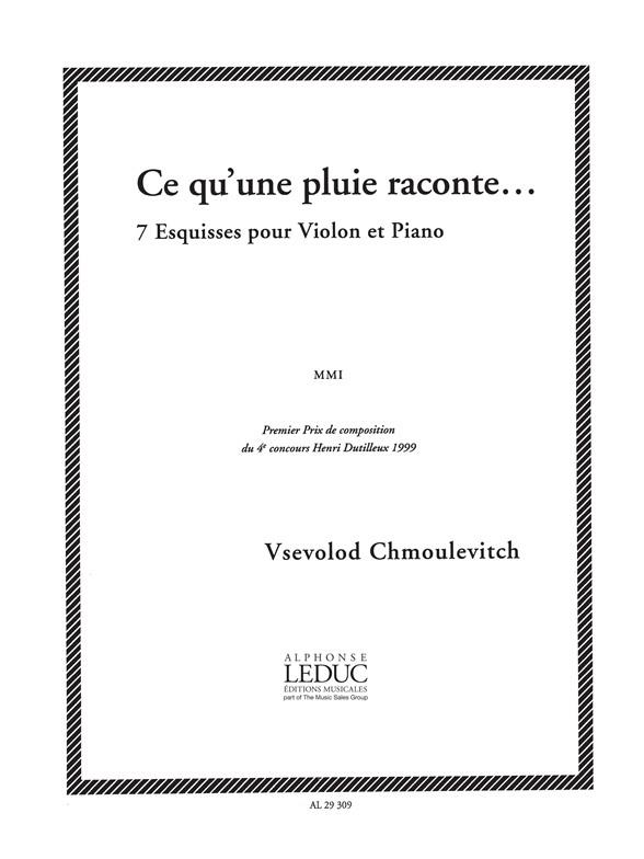 Vsevolod Chmoulevitch: Ce quune Pluie raconte...