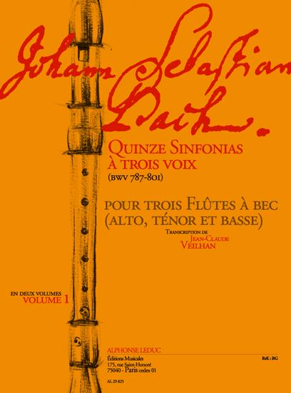 15 Sinfonias a 3 Recorders Vol. 1