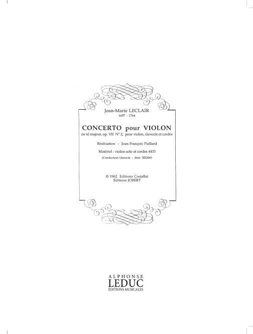 Concerto Op.7, No.2 in D major