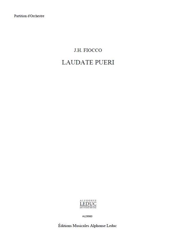 Fiocco Lemaire Laudate Pueri Soprano & Orchestra