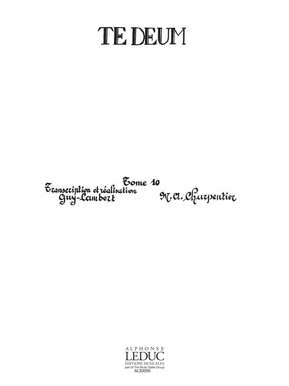 M.A. Charpentier: Te Deum