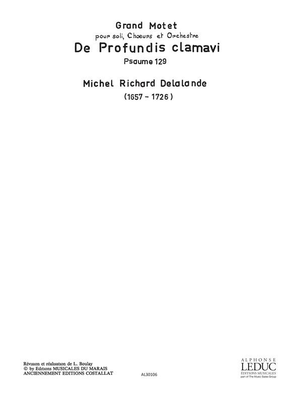 Delalande: De Profundis Clamavi