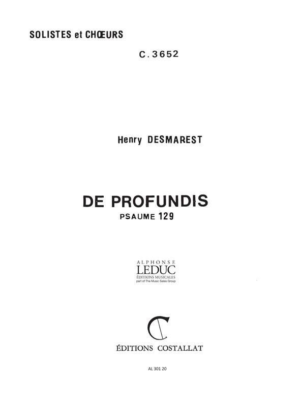 Henri Desmarets: de Profundis