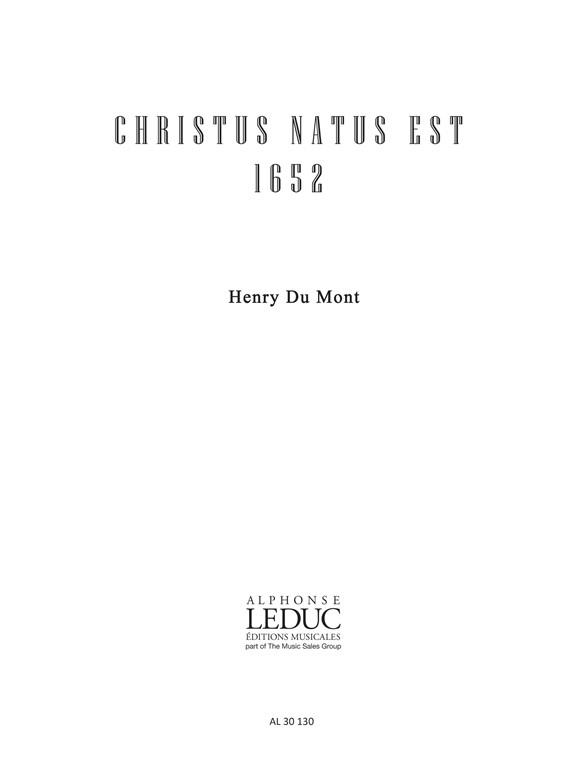 Mont Du: Christus Natus Est