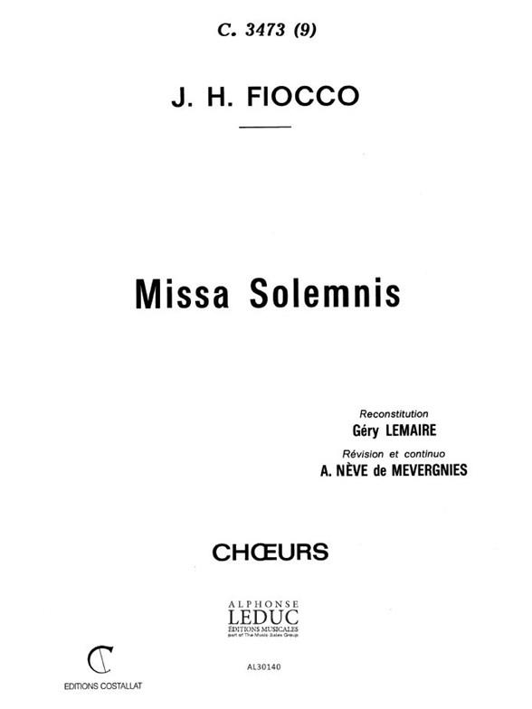 Fiocco: Missa Solemnis