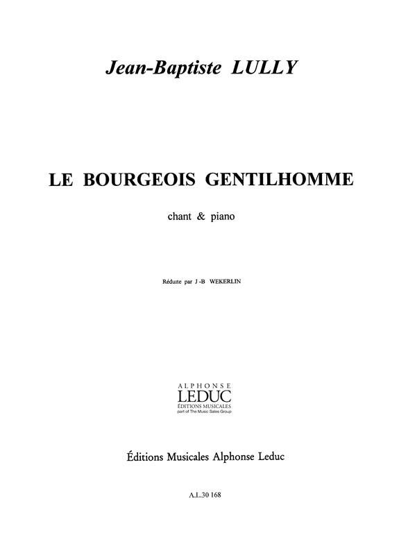 Lully: Bourgeois Gentilhomme