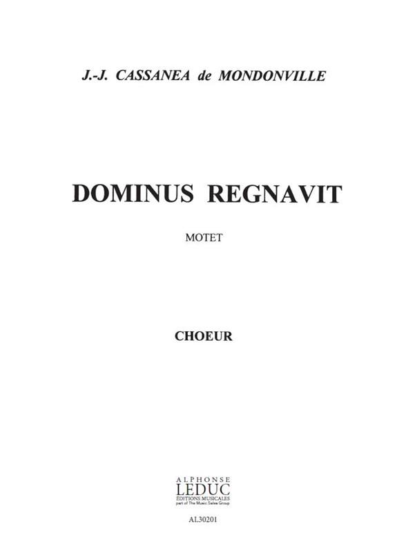 Mondonville: Dominus Regnavit