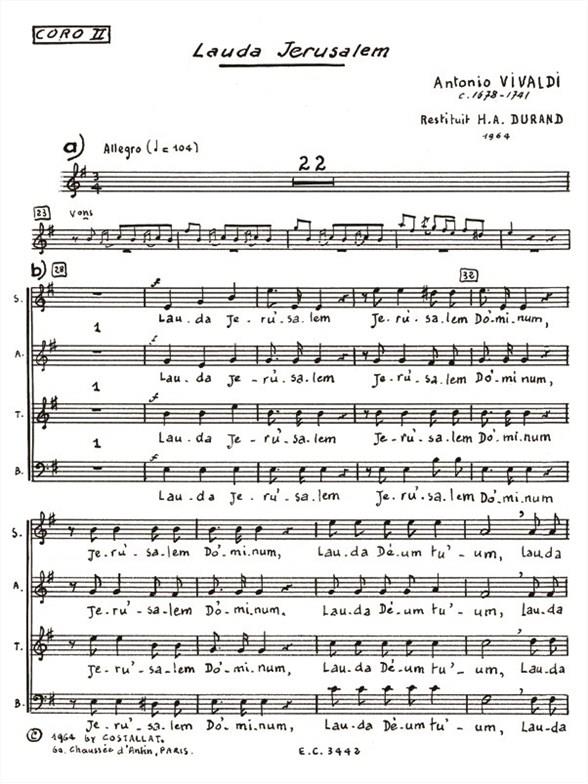 Vivaldi: Lauda Jerusalem