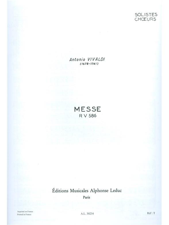 Antonio Vivaldi: Messe -Rv586