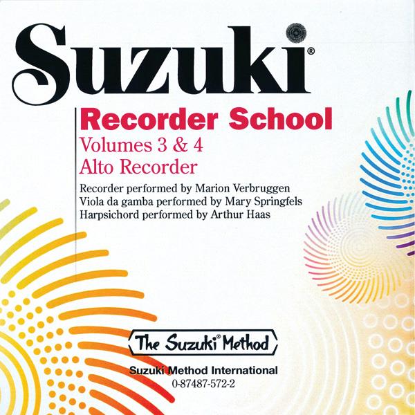 Suzuki Recorder School (Alto Rec.) CD, Vol. 3 & 4