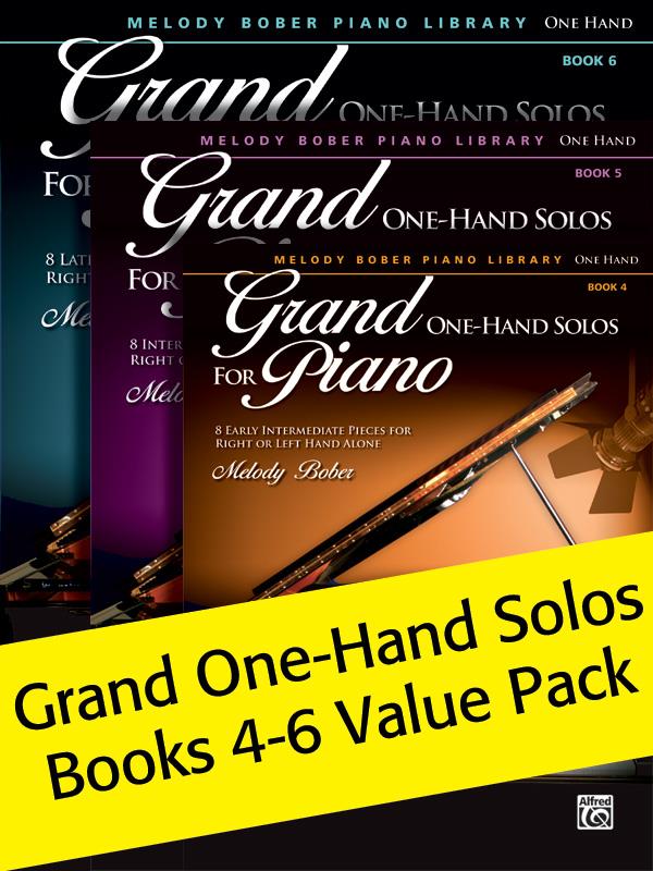 Grand One-Hand Solos Books 4-6 Value Pack