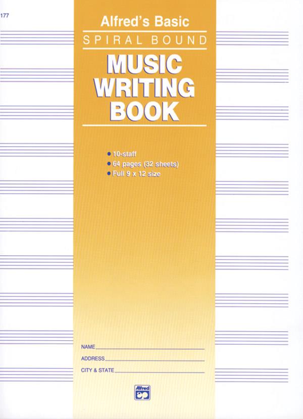 Music Writing Book (9 x 12), 10-Stave