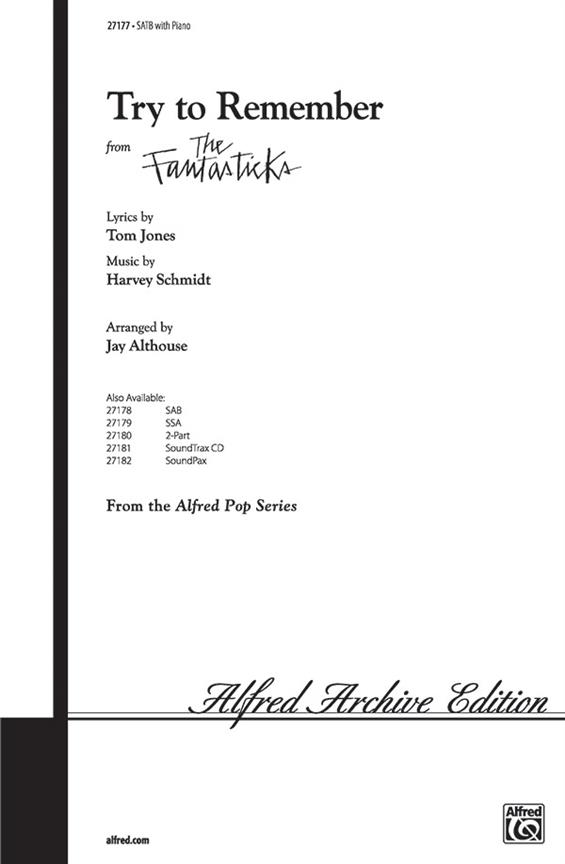 Try to Remember from The Fantasticks (SATB)
