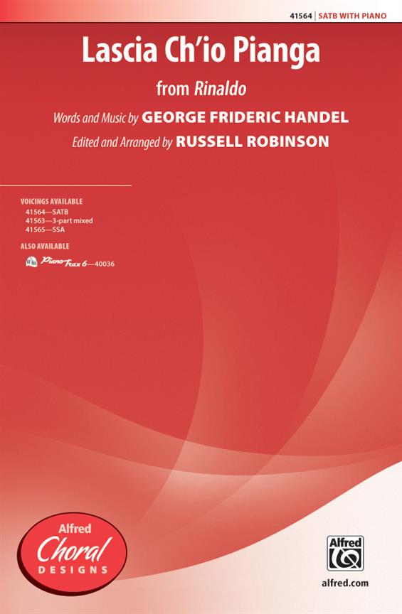 George Frideric Handel: Lascia Ch'io Pianga (SATB)