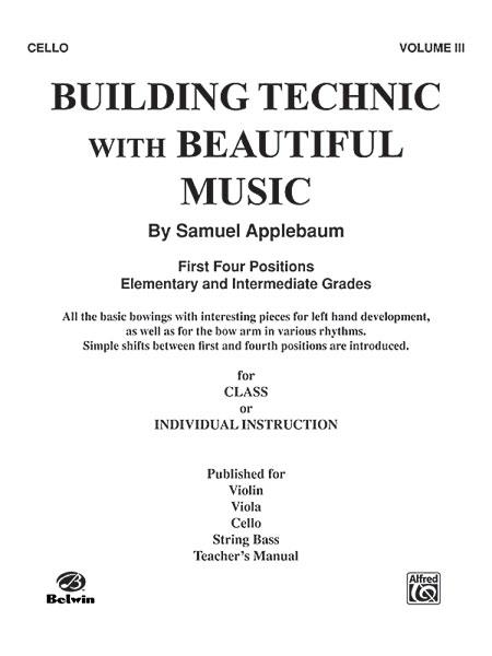 Samuel Applebaum: Building Technic With Beautiful Music Book III (Cello)
