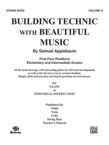 Samuel Applebaum: Building Technic With Beautiful Music, Book III (Kontrabas)