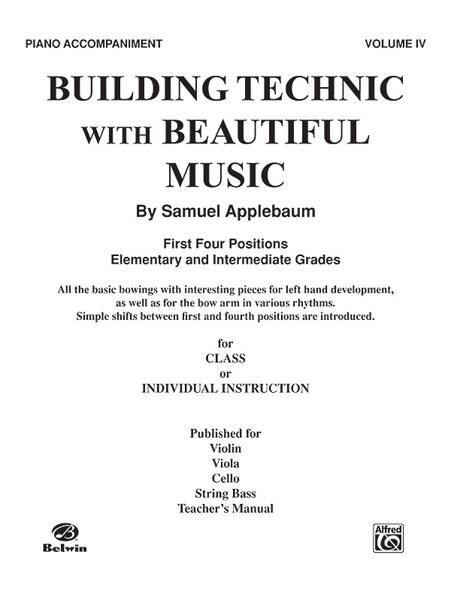 Samuel Applebaum: Building Technic With Beautiful Music, Book IV (Pianobegeleiding)