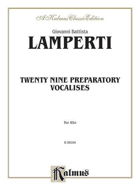 Lamberti: Twenty-nine Preparatory Vocalises