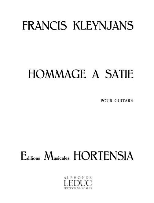 Kleynjans: Hommage A Satie