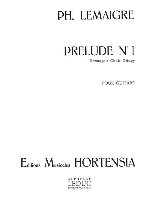 Lemaigre: Prelude N01