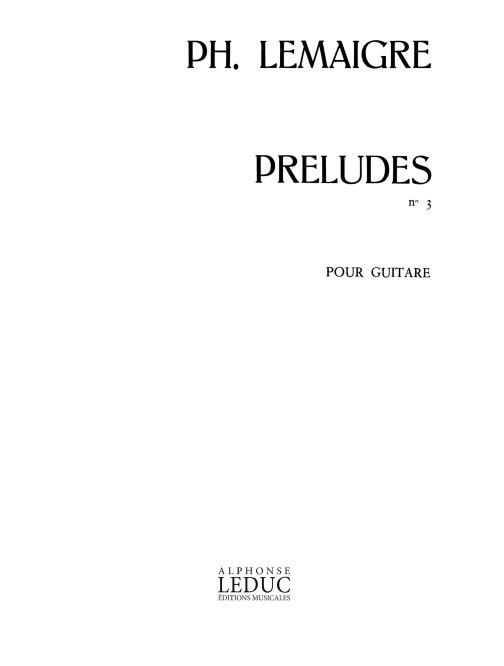 Lemaigre: Prelude N03