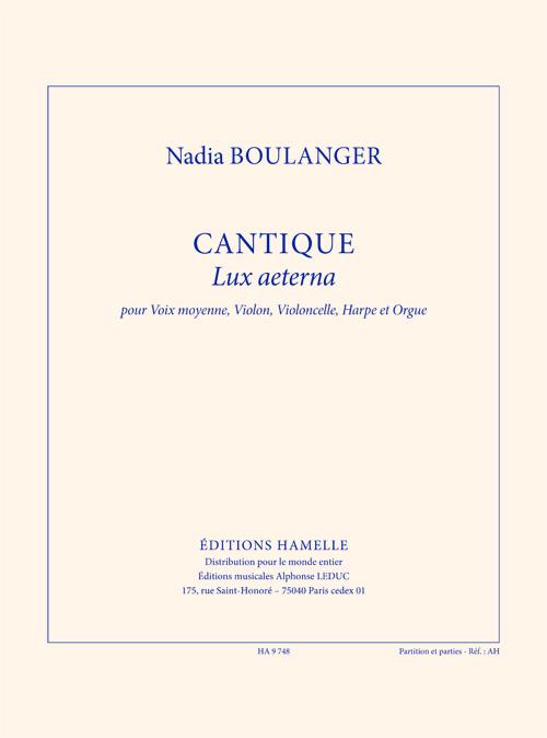 Nadia Boulanger: Cantique