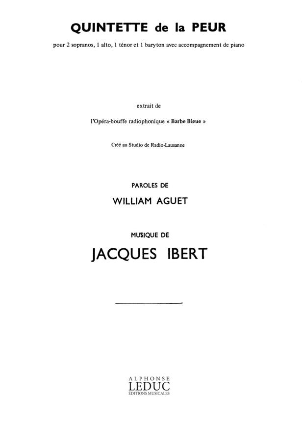 Jacques Ibert: Quintette De La Peur