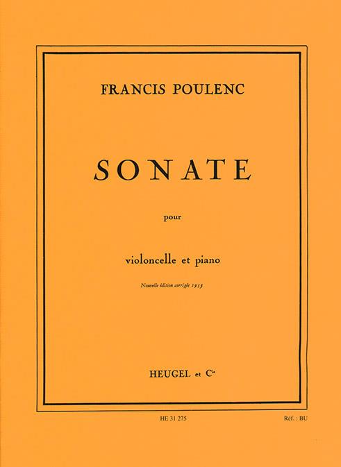 Francis Poulenc: Sonate Pour Violoncelle Et Piano