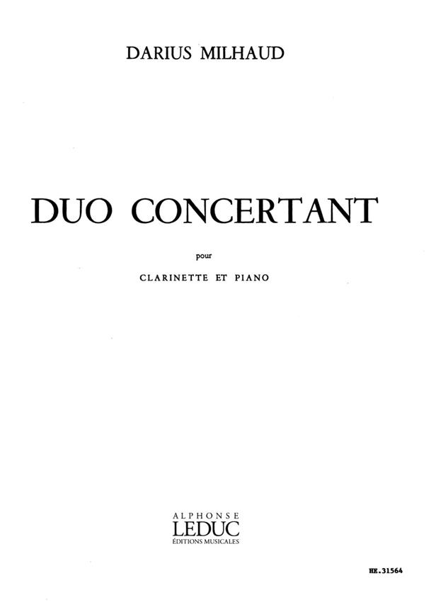 Darius Milhaud: Duo Concertant
