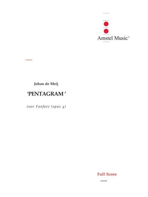 Johan de Meij: Pentagram (Partituur Fanfare)