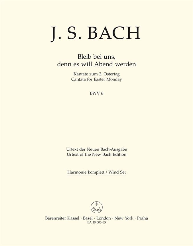 Bach: Kantate BWV6  Bleib Bei Uns, Denn Es Will Abend Werden (Set)