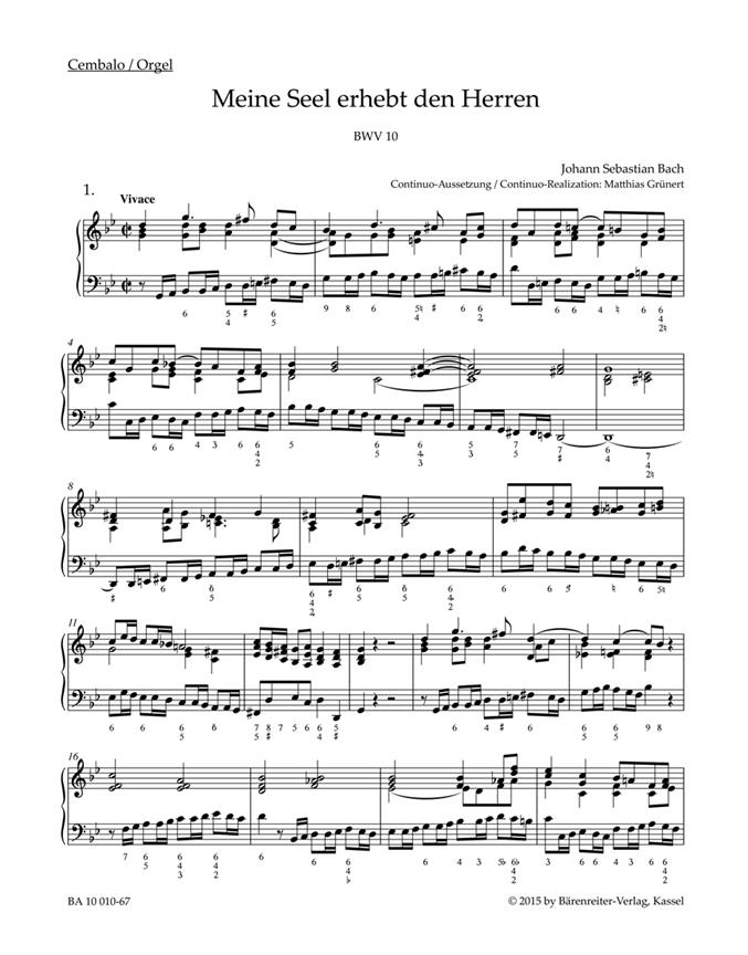 Bach: Kantate BWV 10 Meine Seel erhebt den Herren (Orgel)