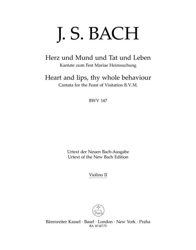 Bach: Kantate BWV 147  Herz und Mund und Tat und Leben (Viool 2)