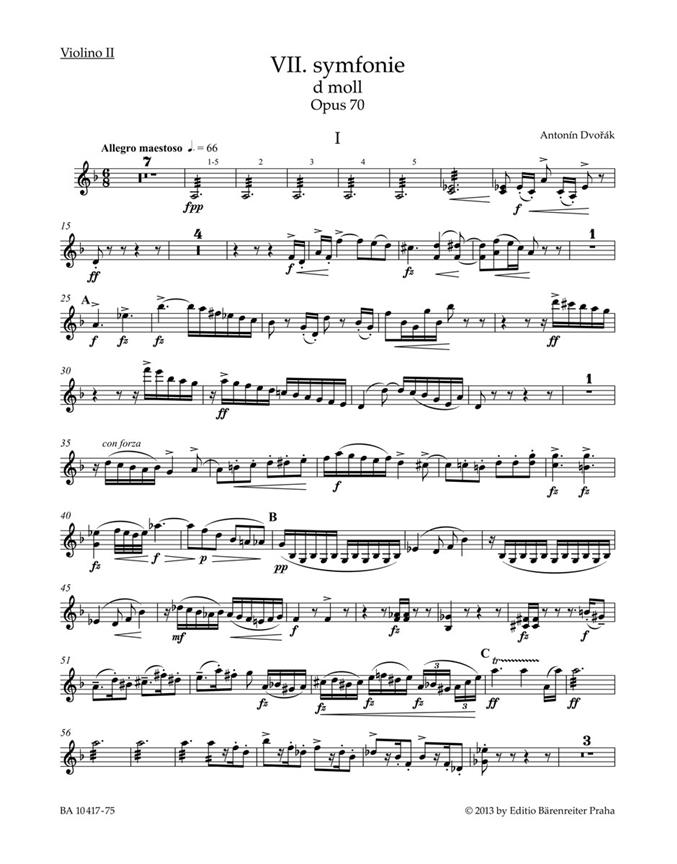 Dvorak: Symphony No. 7 D Minor Op. 70 (Viool 2)
