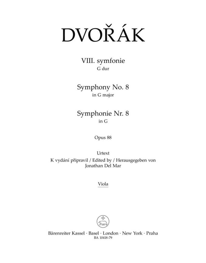 Dvorak: Symphony No. 8 G Major op. 88 (Partituur)