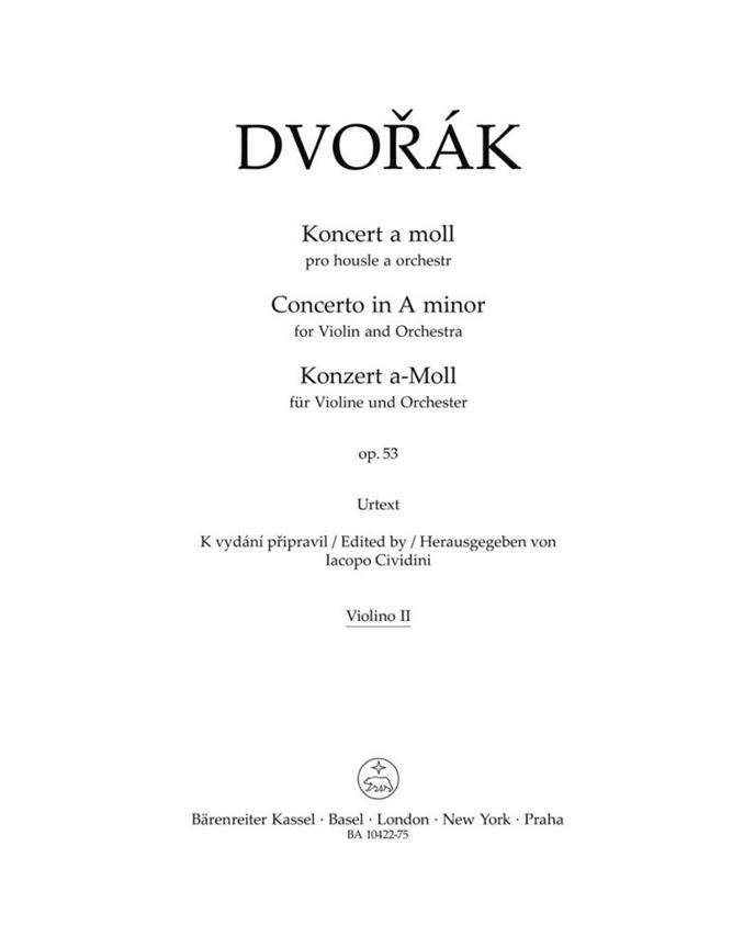 Dvorak: Concerto for Violin and Orchestra