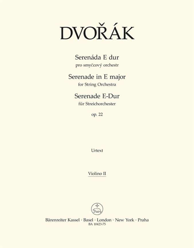 Antonin Dvorak: Serenade For String Orchestra E major op. 22 (Viool 2)