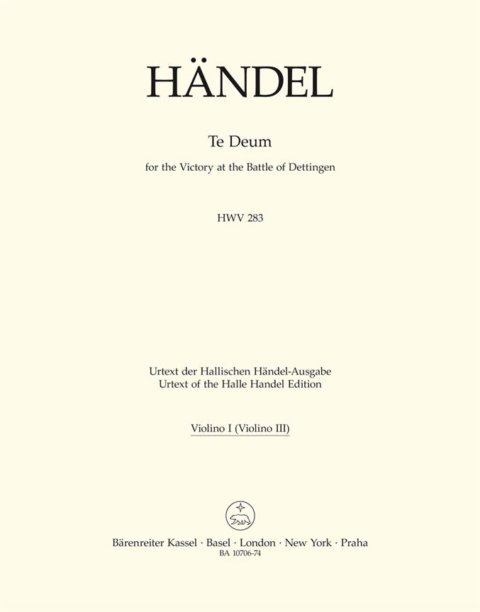 Handel: Te Deum For The Victory at the Battle of Dettingen HWV 283